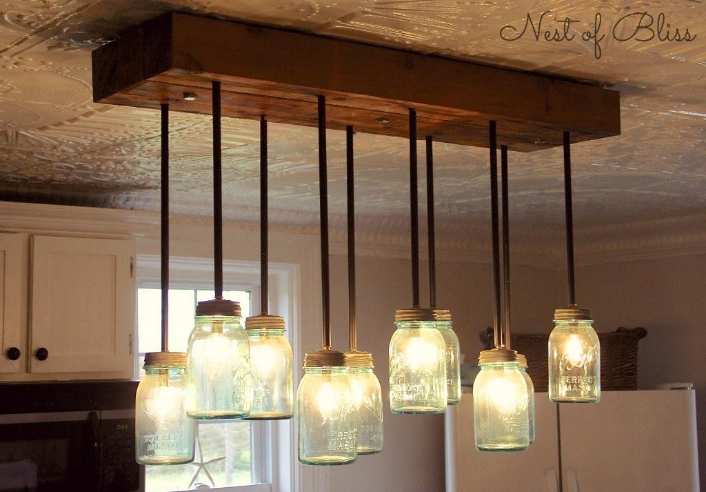 Diy lámparas con botes de cristal5