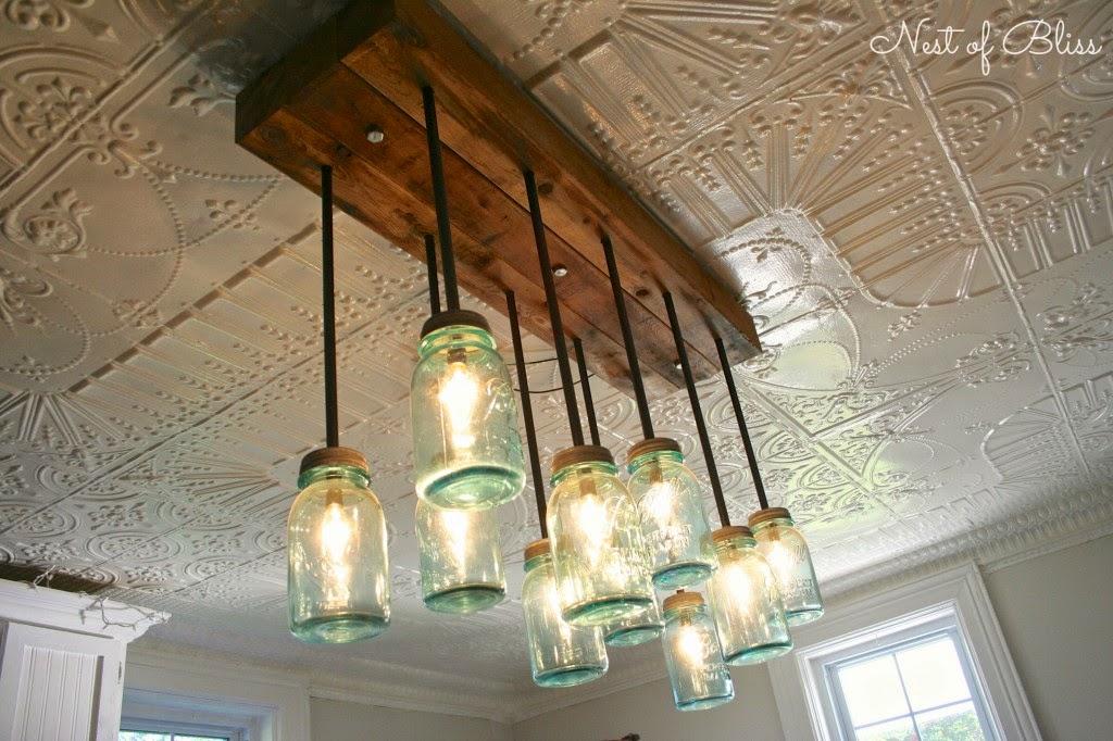 Diy lámparas con botes de cristal6