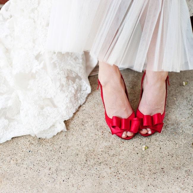 Zapatos de novia con lazo