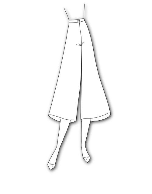 Trazado de la falda pantalón