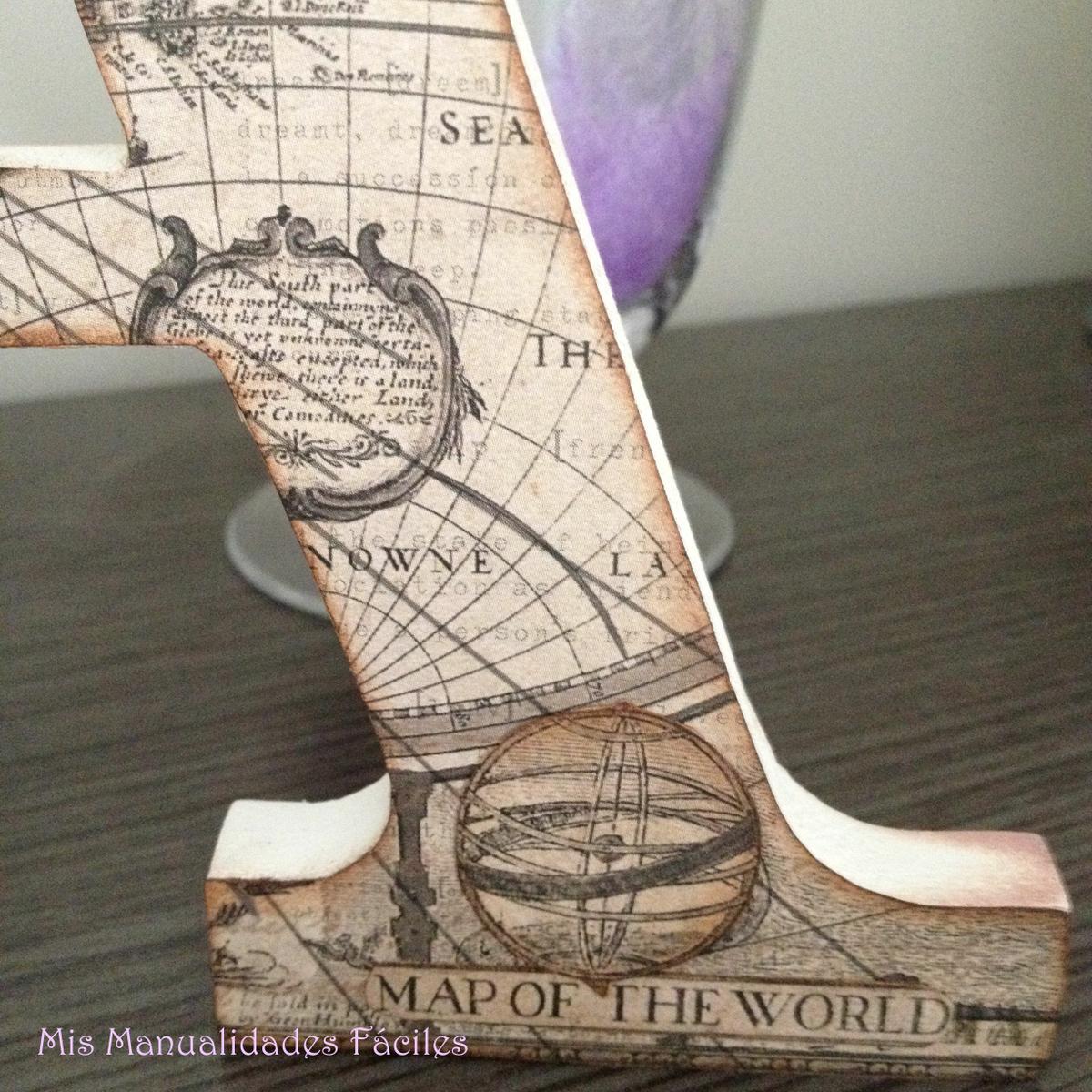 Letra de madera avión MA