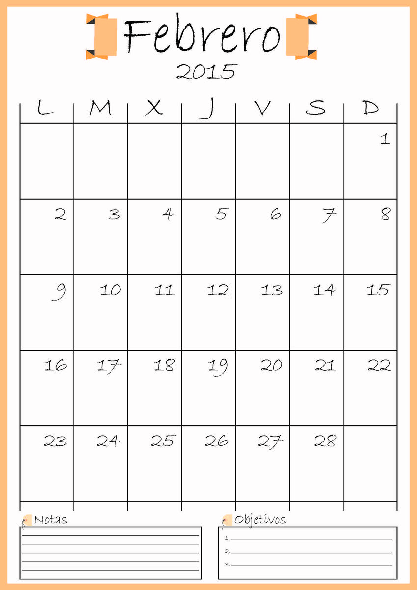 calendario febrero addarq