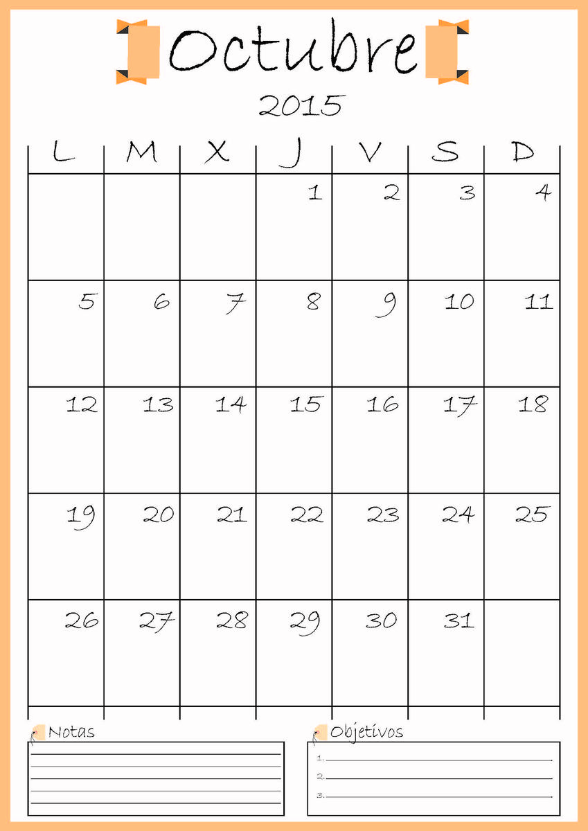 calendario octubre addarq