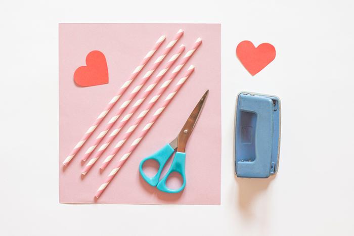 corazones pajitas san valentin