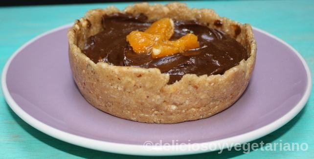 pastel de chocolate y naranja