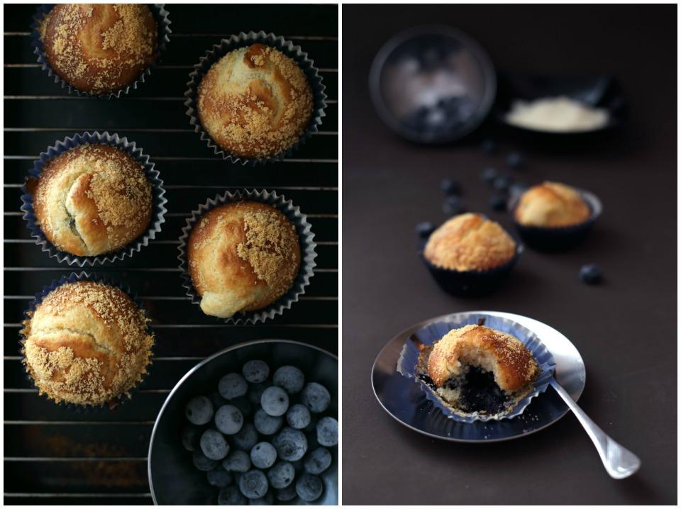 Muffins de parmesano y arándanos