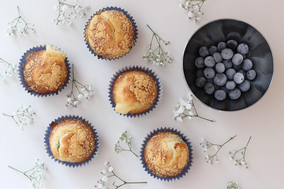 Muffins de parmesano y arandanos