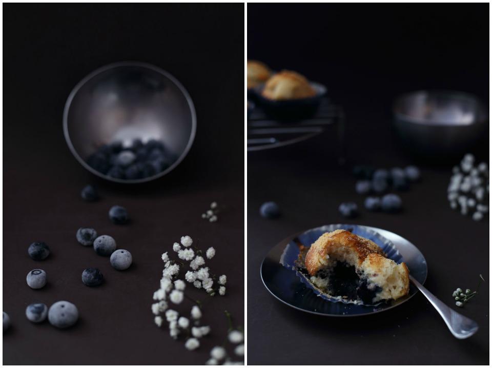 Muffins de parmesano y arándanos