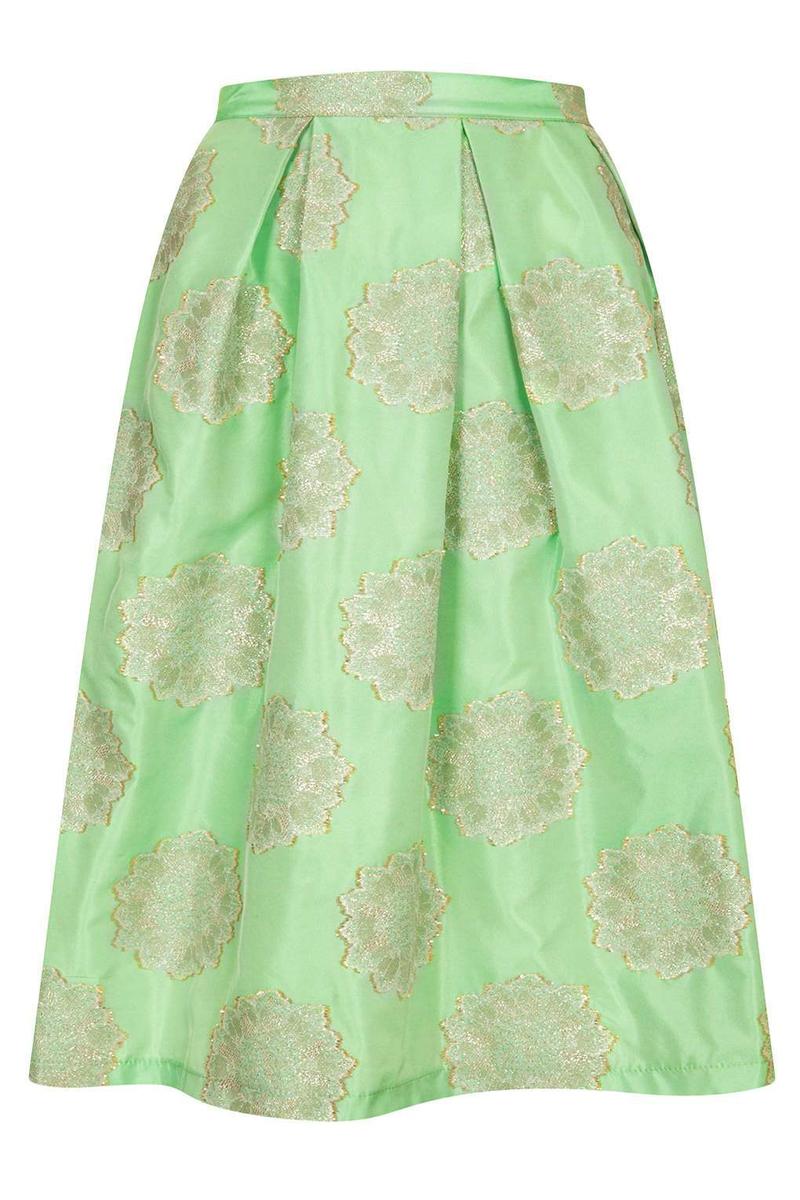 Falda plisada antique jacquard