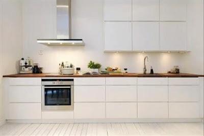 dos cocinas minimalistas en blanco