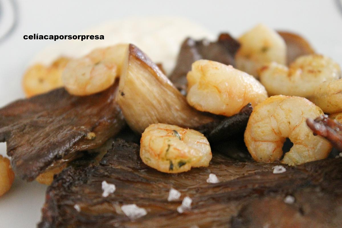 setas con gambas a la plancha3