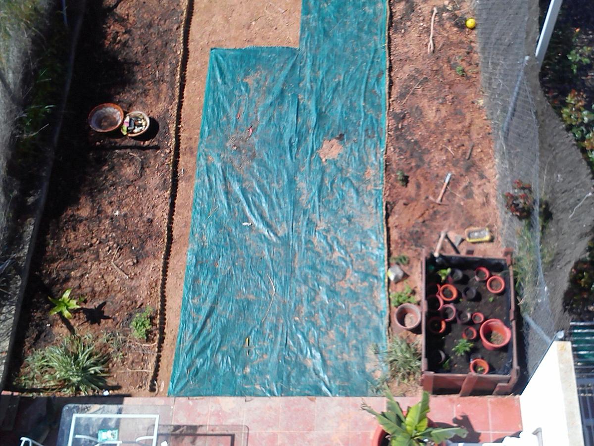 huerto, preparar terreno, malla antihierbas, garden, jardin