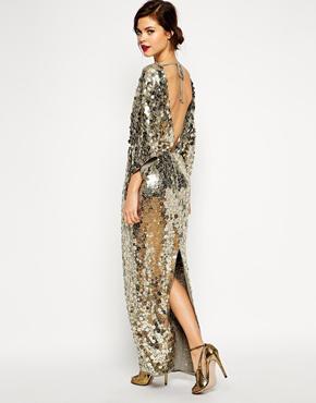 ASOS RED CARPET Premium All Over Sequin Kimono Maxi Dress