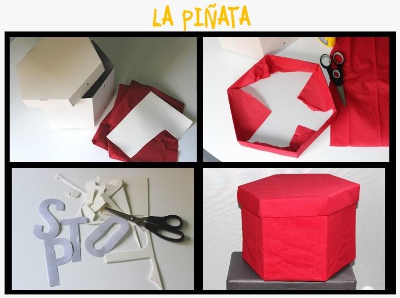 manualidades piñata fiesta construccion
