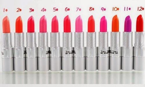 barrillas de labios de colores