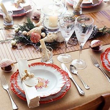 Mesa elegante para navidad