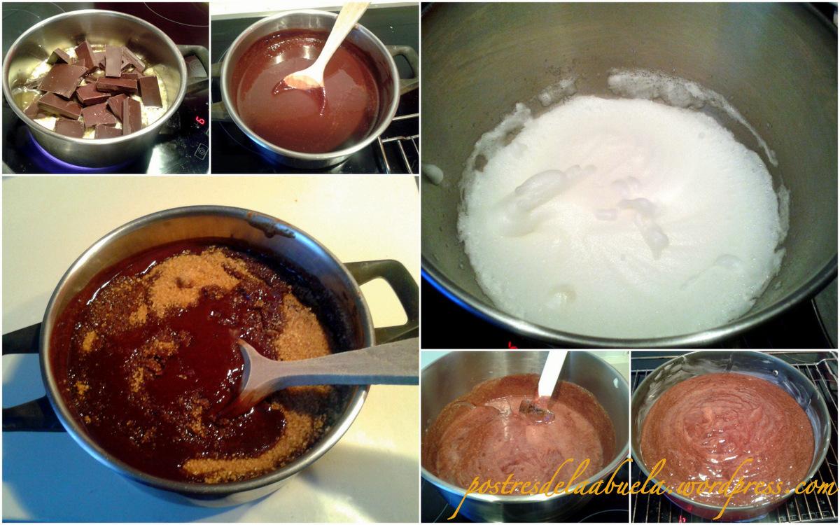 pastel de mousse de chocolate