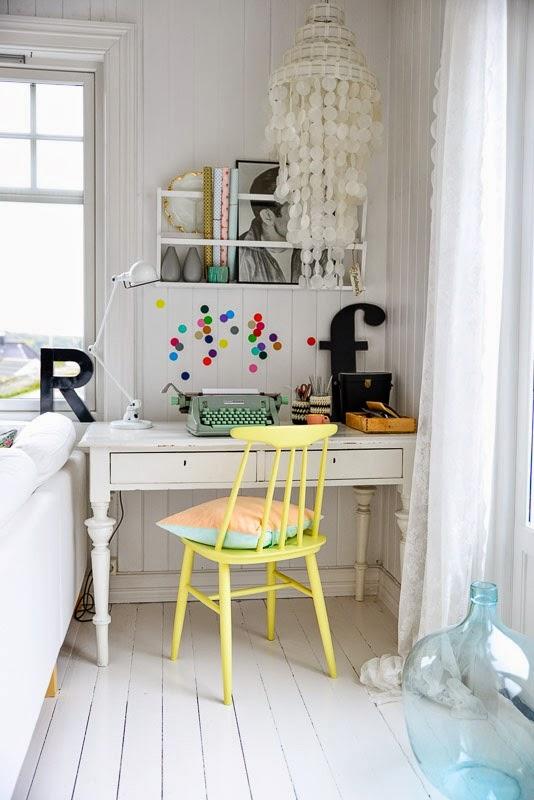 Espacio de trabajo en el salón