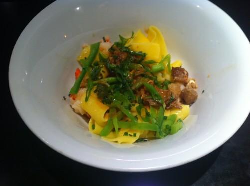 Pasta fresca, Bogavante y Oreja muy frita