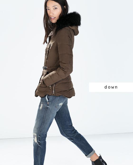 ABRIGO PLUMAS - ZARA