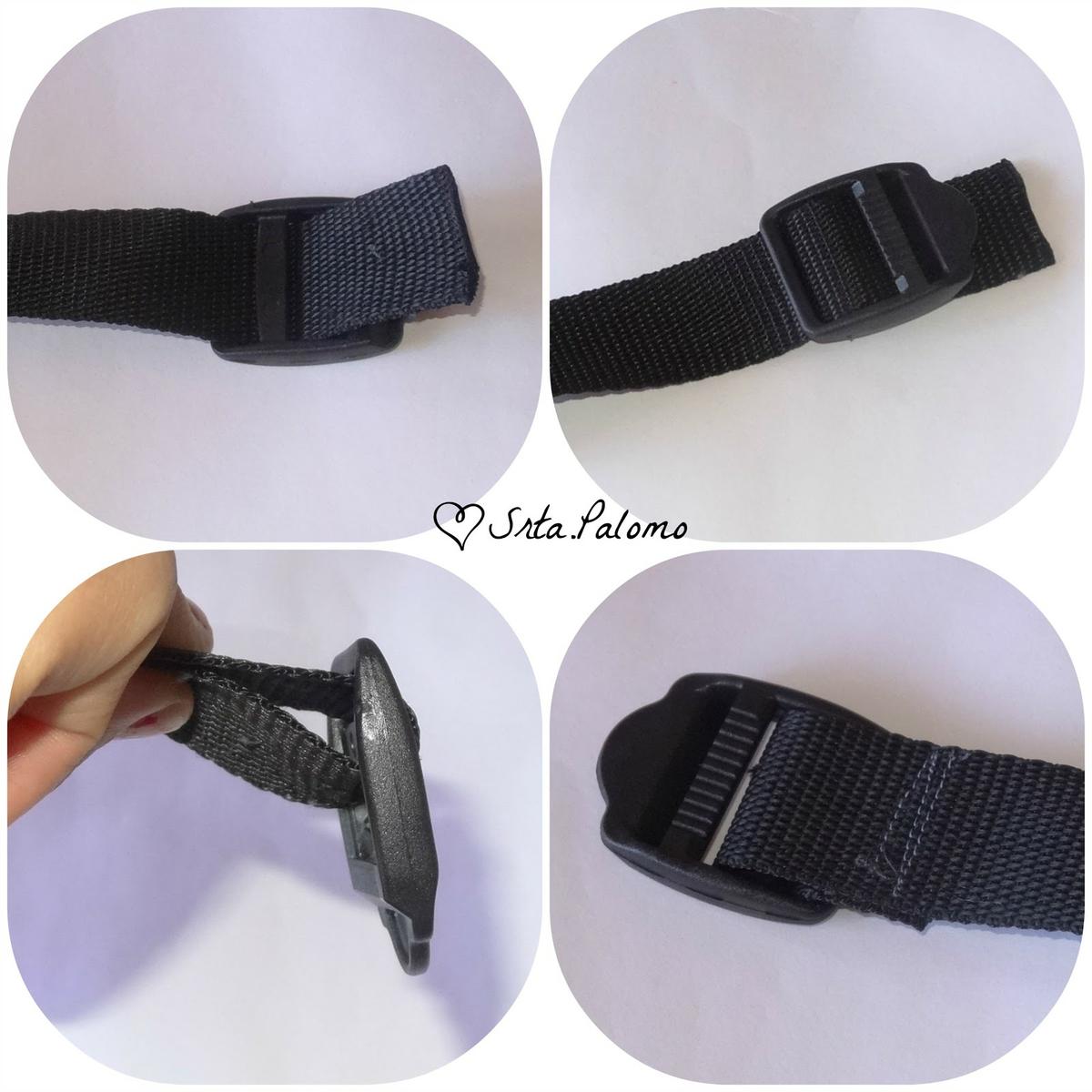 Tutorial riñonera, ponemos el ajustador de la cinta