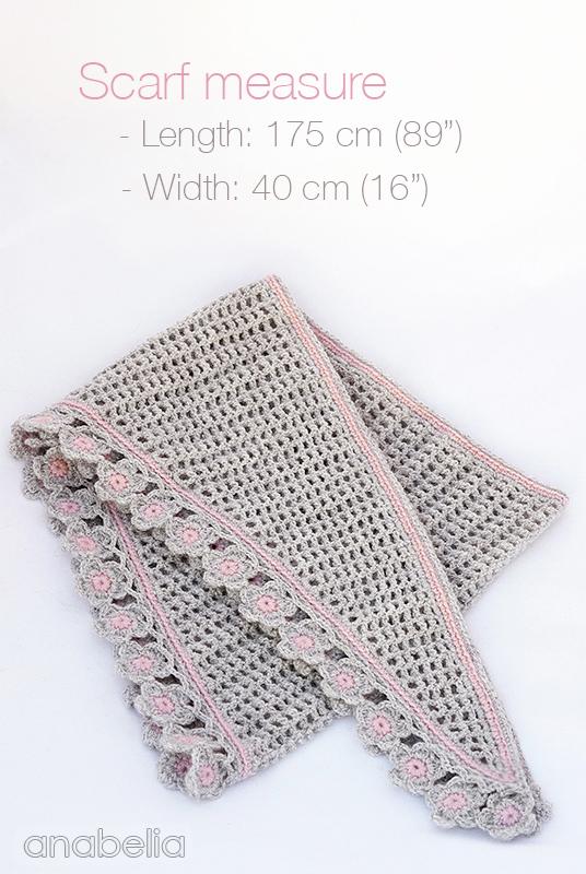 Helena crochet scarf pattern by Anabelia