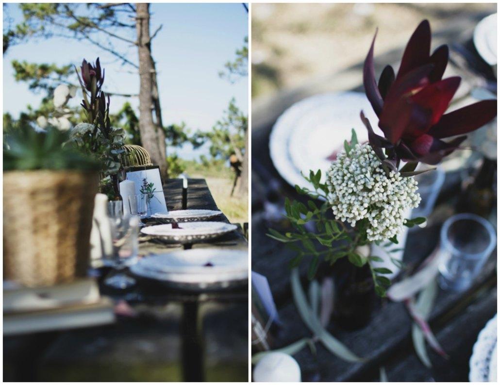 celebración entre árboles