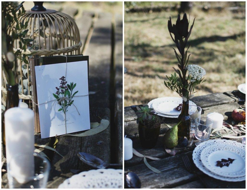 celebración entre árboles