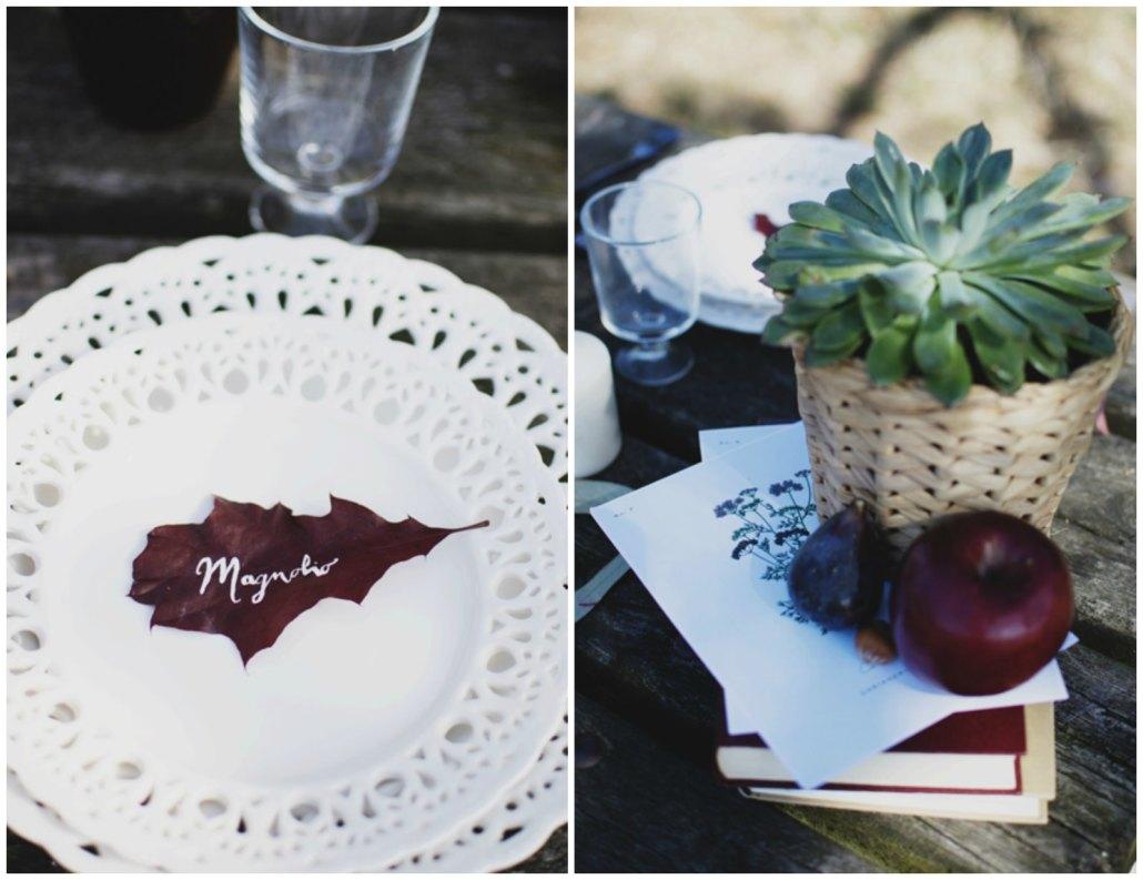 celebración entre árboles