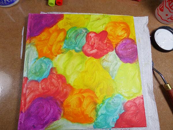 Portada mixed media del nuevo art journal con gelatos