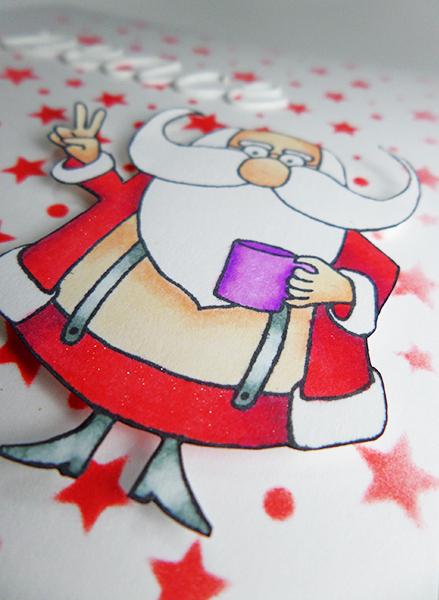 Tarjeta creativa coloreada con rotuladores Spectrum Noir