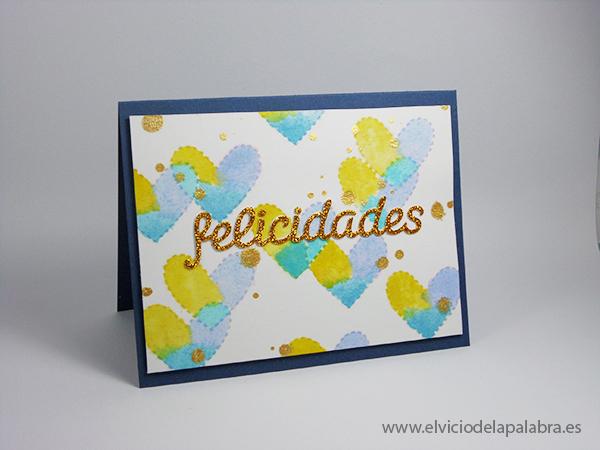 Tarjeta creativa elaborada con acuarela, inspiración de Tasnim