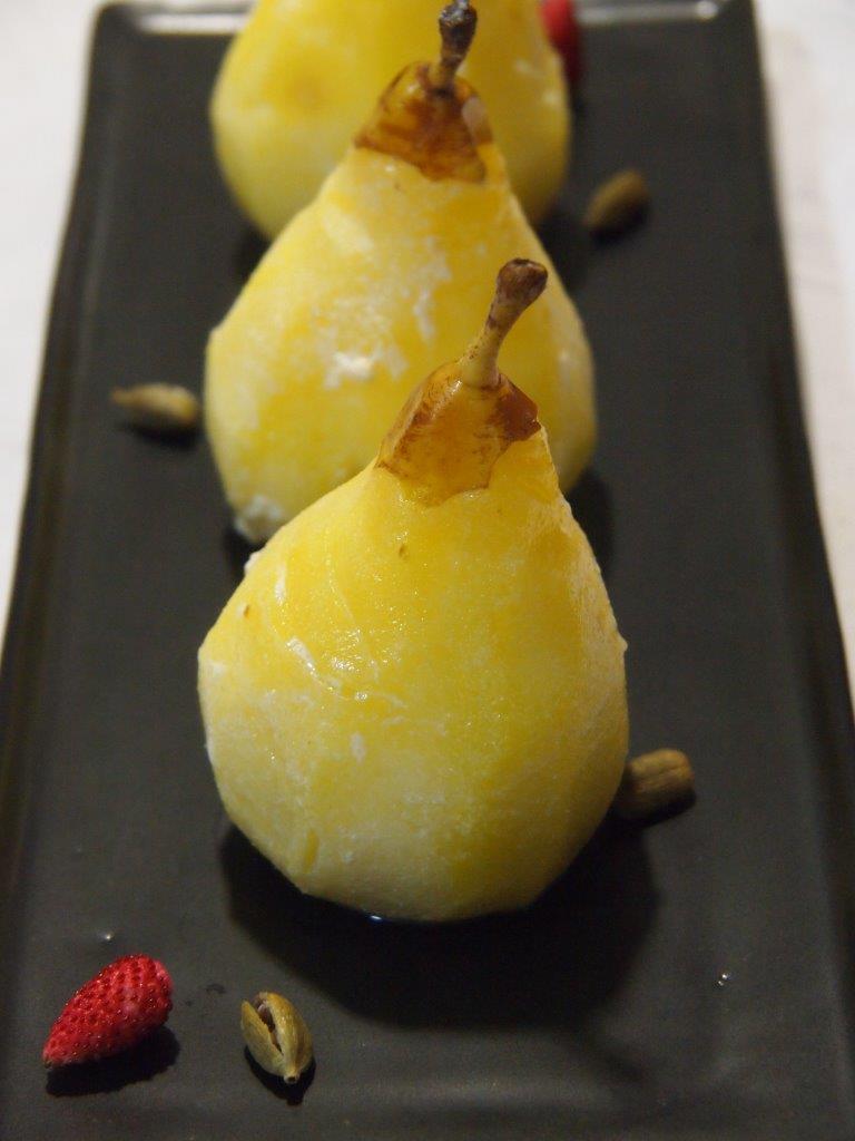 Peras leche especiada