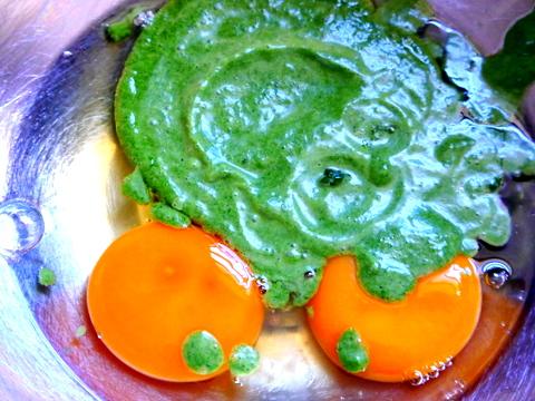 tortilla de papas y espinaca