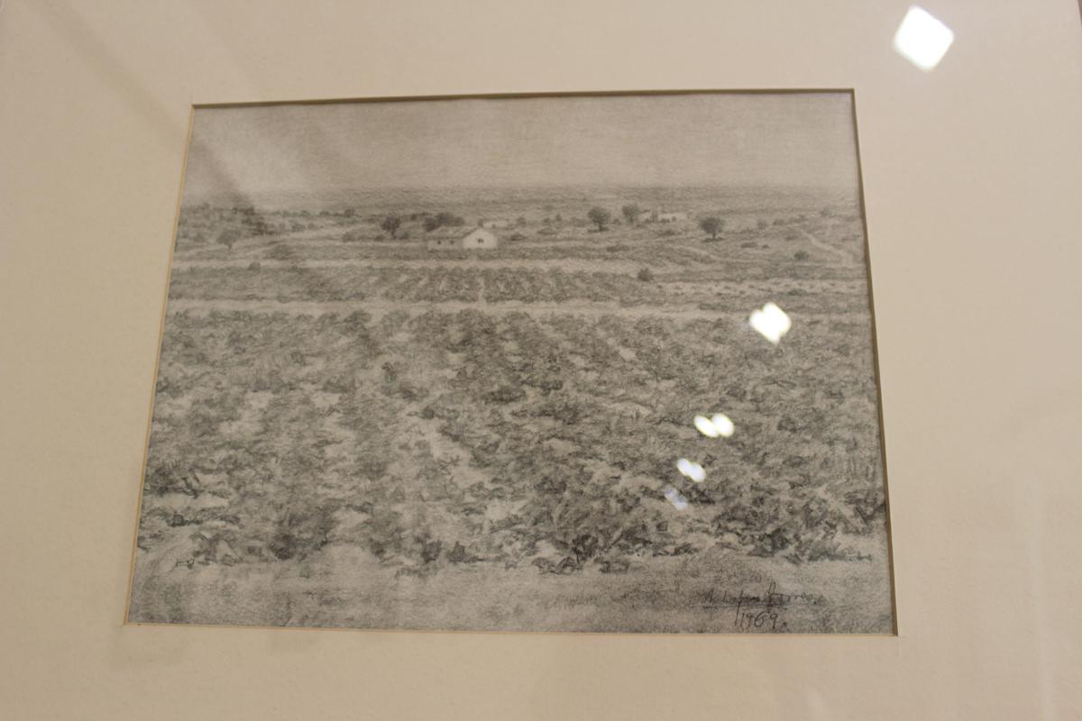 Dibujo paisaje manchego López Torres