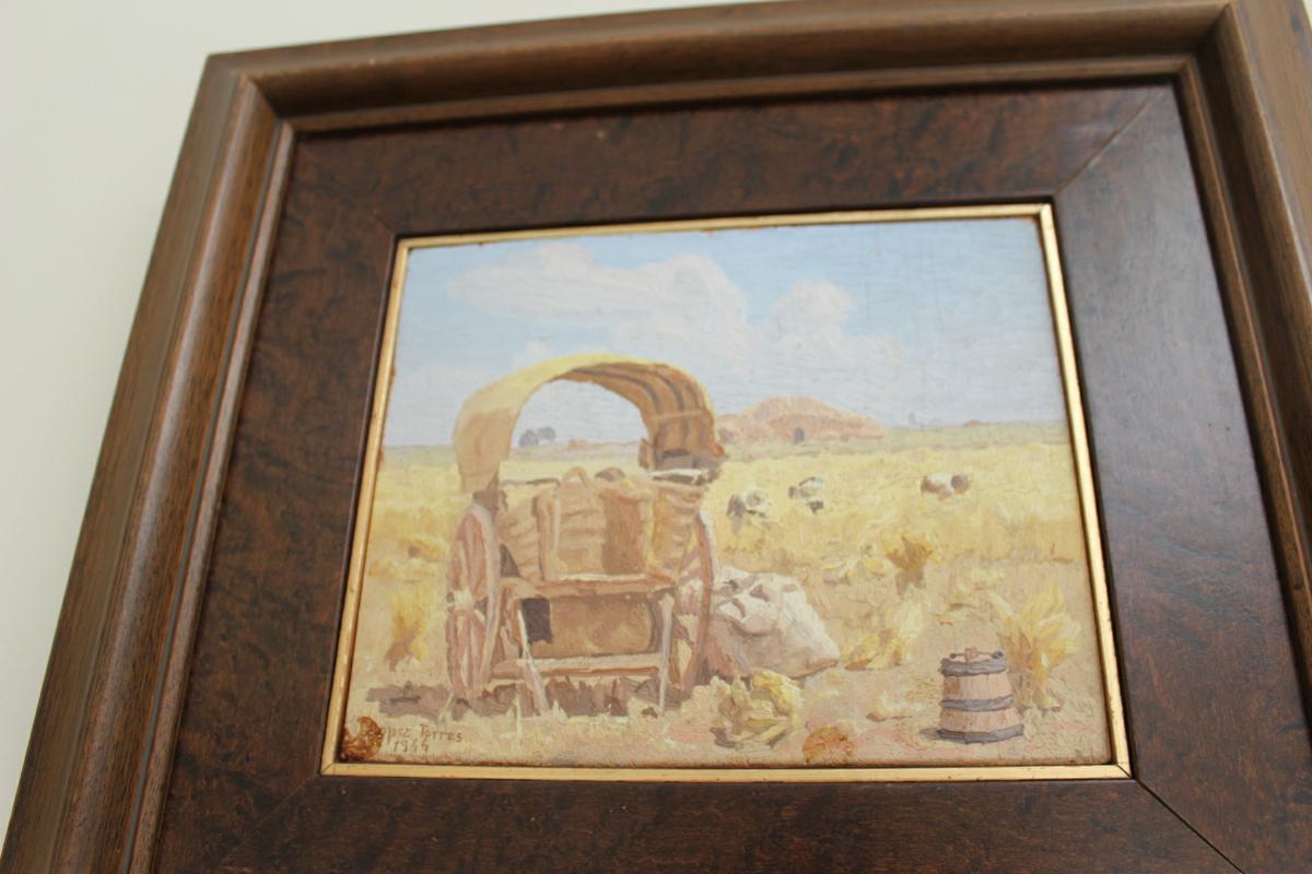 Pintura paisaje manchego López Torres