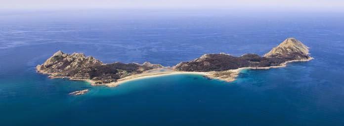 Las Islas Cies cerca de Galicia