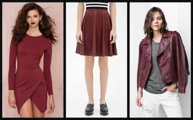 prendas en color Marsala