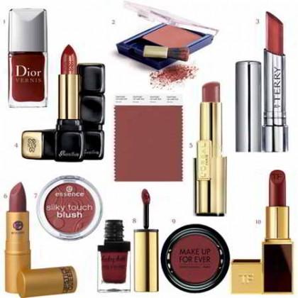 maquillaje en color Marsala