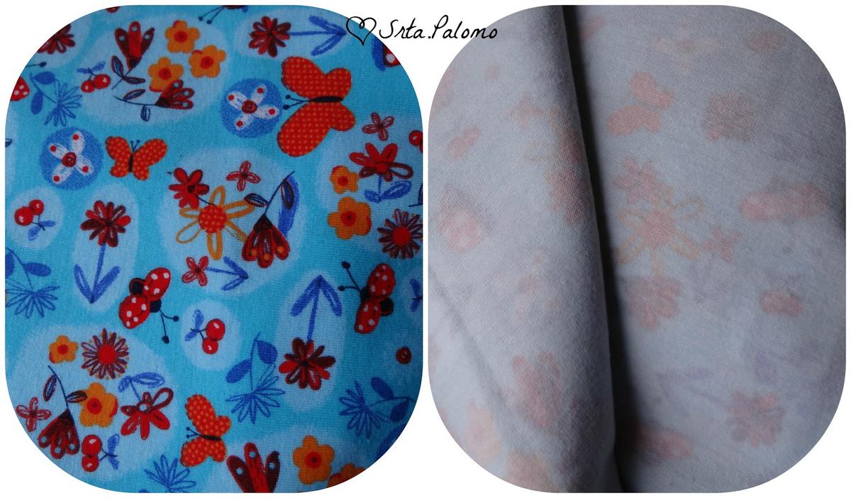 Tela de punto de camiseta, estampado floral de Trozos y telas