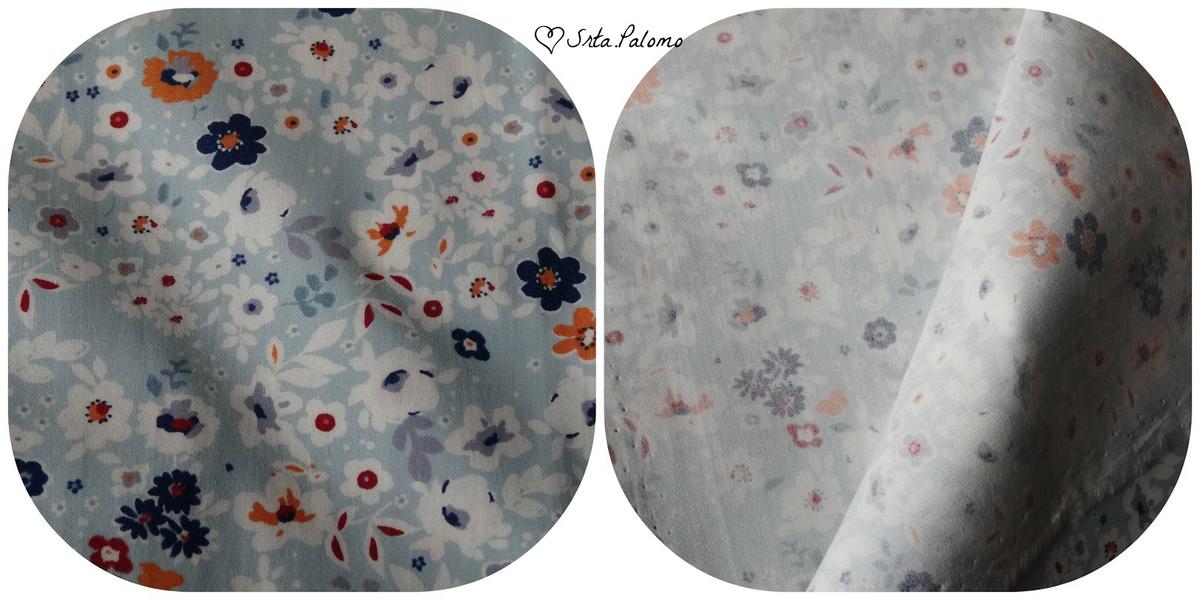 Popelín estampado floral de trozos y telas