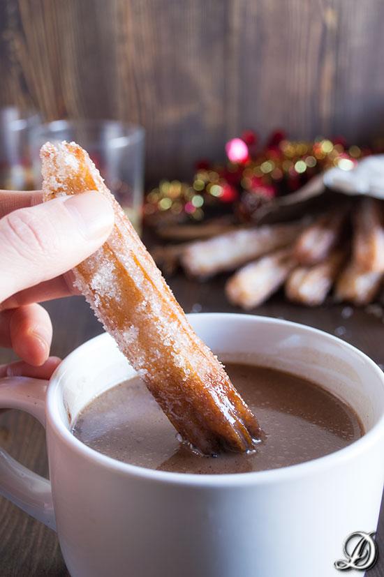 Churros de Speculoos y Chocolate Caliente con Castañas y Coñac