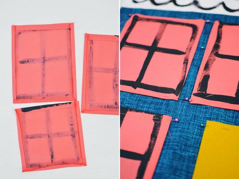 Small & Lowcost: Diy cojín con forma de casa hecho con telas6