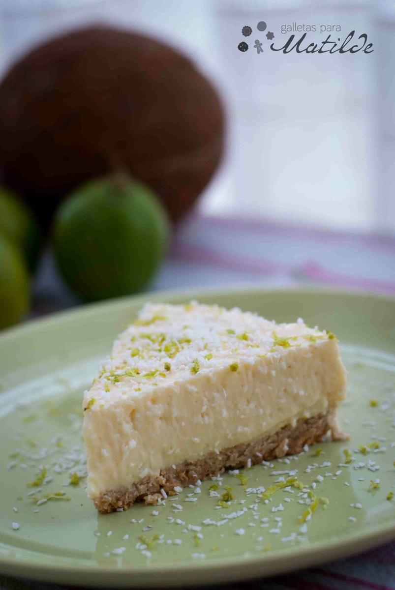 Tarta de coco, lima y vainilla