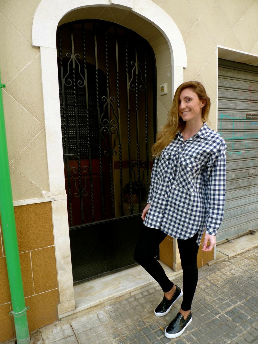 plaid shirt livelovepolly by paula casielles 5 Black Slip On