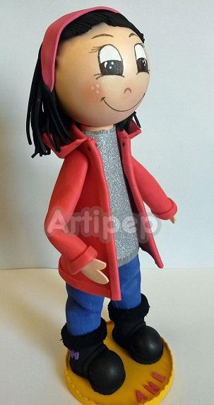 Fofucha con chaqueta de invierno