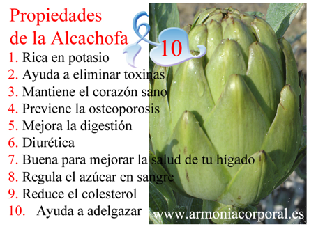 propiedades de la alcachofa para adelgazar