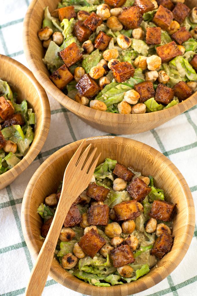 Ensalada César Vegana