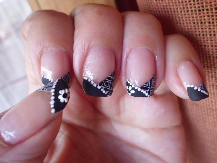 manicura francesa esquinada