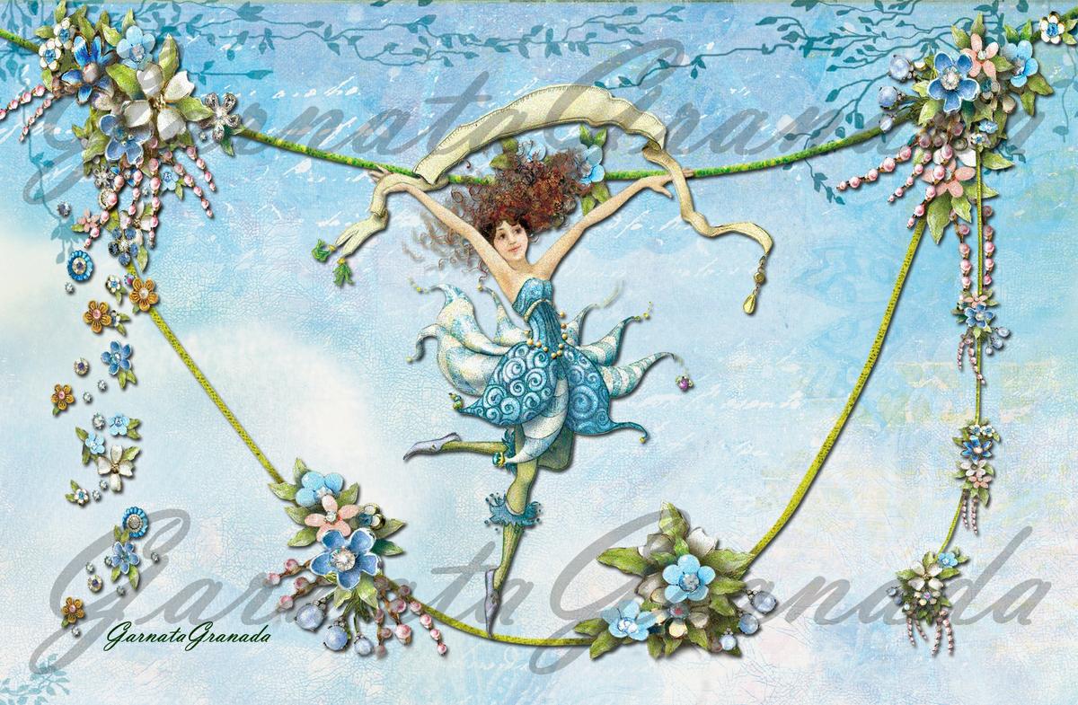 Ref. 236 - Polipiel estampada modelo Hada tamaño 12.5x19 cm Precio: 2 â?¬ (envío no incluido) Estampado exclusivo de GarnataGranada Polipiel de gran calidad, fabricada en España, de 490 g/m², con grabado grueso.